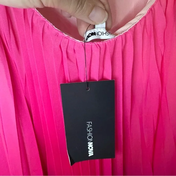 Elegant Pink and Purple Ombre Halter Maxi Dress - Picture 6 of 15